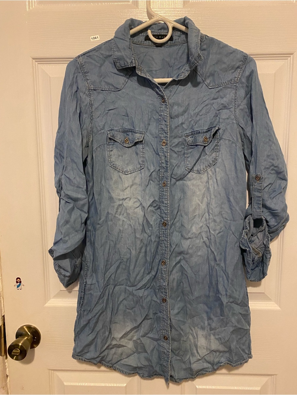 Light Blue Denim Button-Up dress